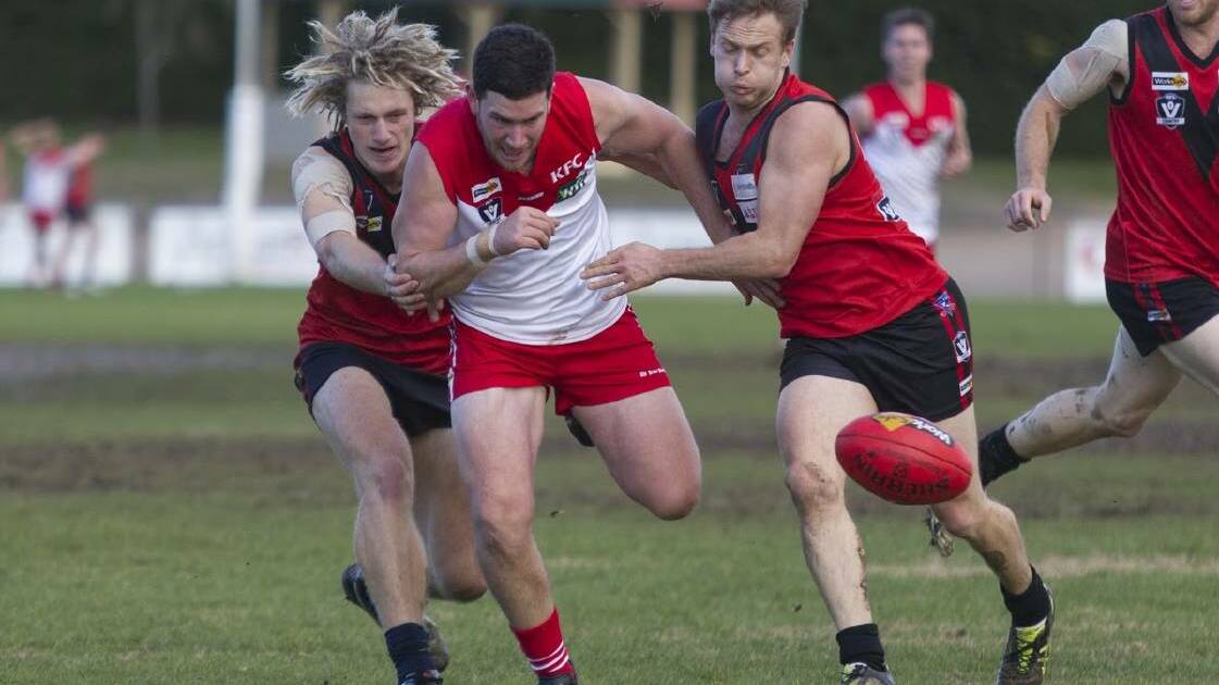 SHARPSHOOTER: Ararat's Lachie Hamilton is developing nicely as a forward. Picture: PETER PICKERING