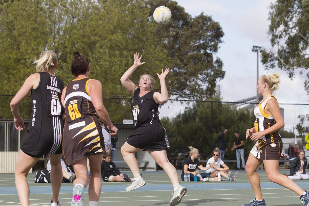 CLEAR SPACE: Magpie Kimberley Thom in action earlier in the season against Tatyoon. Picture: PETER PICKERING