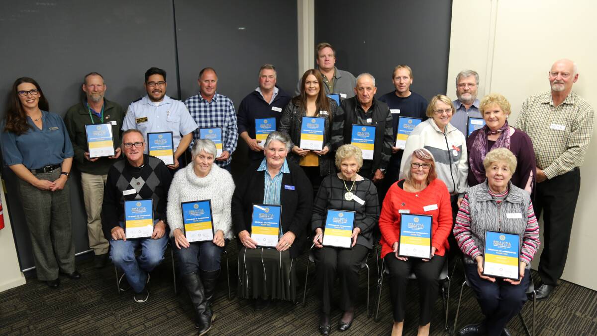 HEROES: The Ararat Rural City Council acknowledged the efforts of 36 volunteers. Picture: Contributed