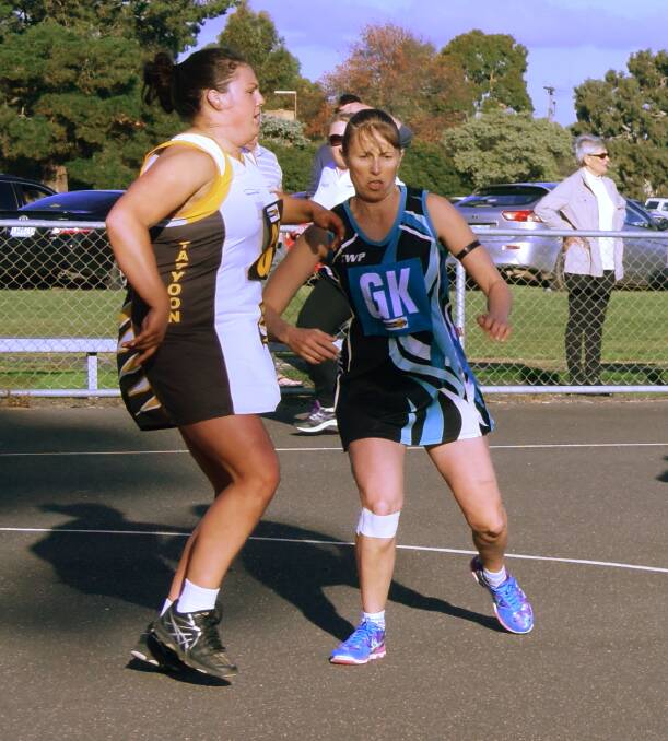 BIG PERFORMANCE: Moyston-Willaura defender Mel Beal had her hands full in the round five match against Tatyoon. Picture: Adam Hill