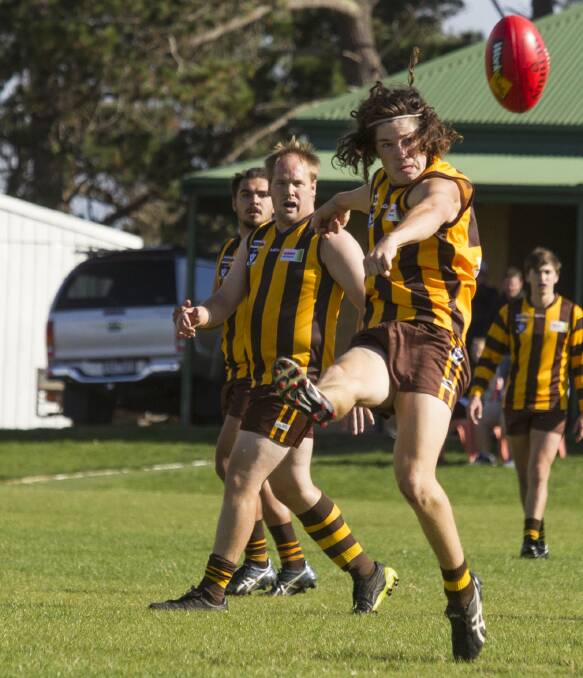 GOAL: Hawk Jack Antonio in action earlier in the year. Picture: PETER PICKERING