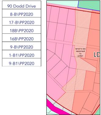 The eight lots GHLE requested the council rezone.