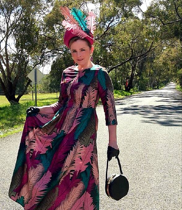 KEEPING UP THE FASCINATION: Ararat local Rebecca Maddocks has entered the Melbourne Cup 2020 Fashions on your Front Lawn competition. Pictures: CONTRIBUTED