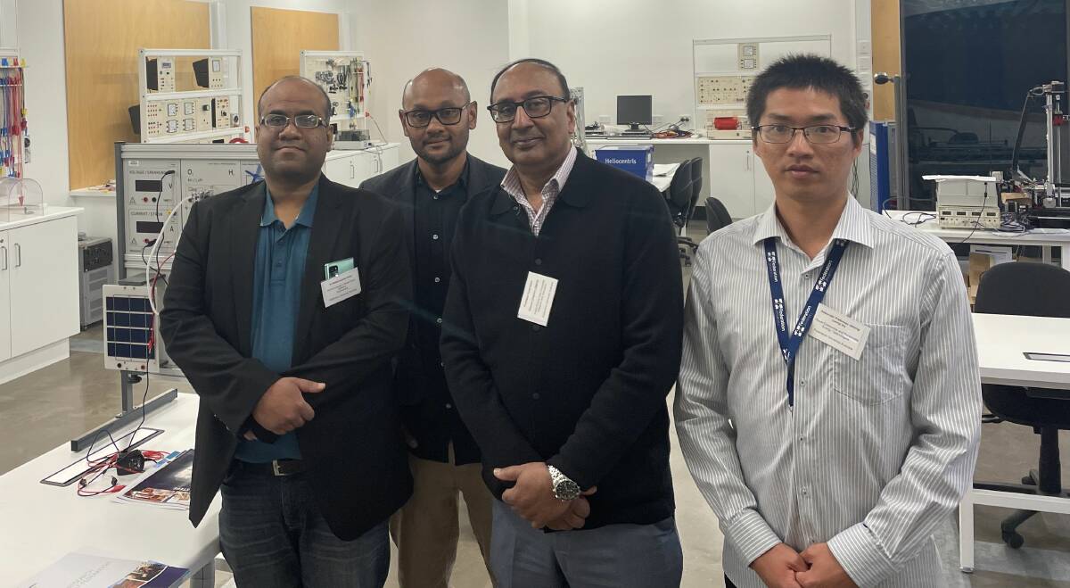 Brains trust: Launching the new Centre for New Energy Transition Research, Dr Rakibuzzaman Shah, Dr Savin Chand, Professor Syed Islam, and Associate Professor Jiefeng Hu. Picture: The Courier