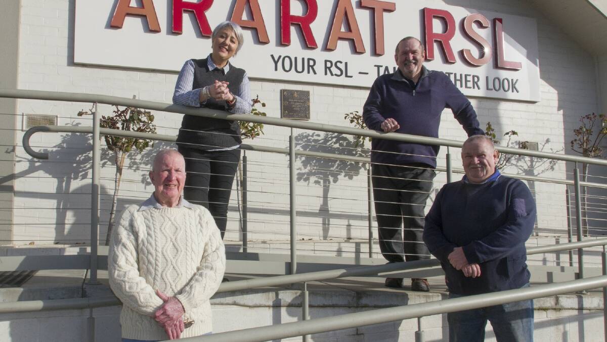 Memorable year: RSL committee member Maurie Anderson (left), Manager Maria Whitford, RSL President Frank Neulist and Vice President Wayne Wilde. Picture: PETER PICKERING