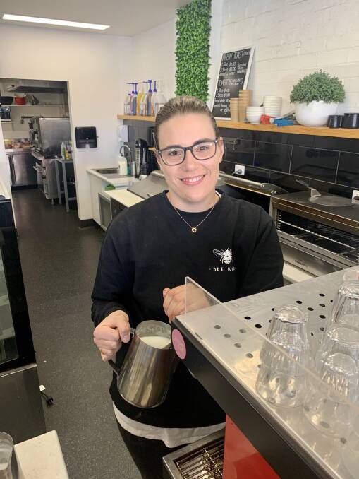 Juggling act: Fred and Bets owner and barista Hannah Cunningham has adapted her business to stay open during the pandemic. Picture: BEN FRASER