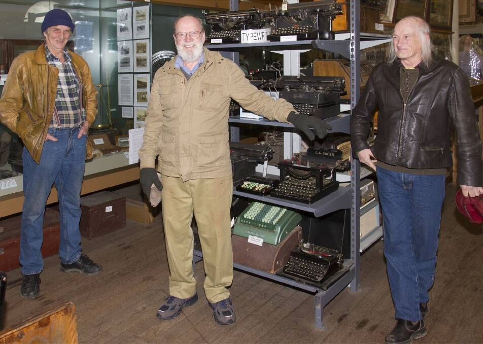 Tireless: Ararat and District Historical Society president Gerry Bolt (left), volunteer Derek Watson and secretary Fred Ellis are amongst a small group of volunteers collating the region's history. Picture: PETER PICKERING