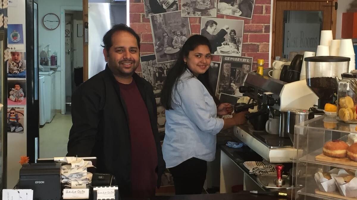 Happy: S.E.D.E Cafe owners Bishal and Bittu Khanal are rapt to have more customers in their premises. Picture: KLAUS NANNESTAD