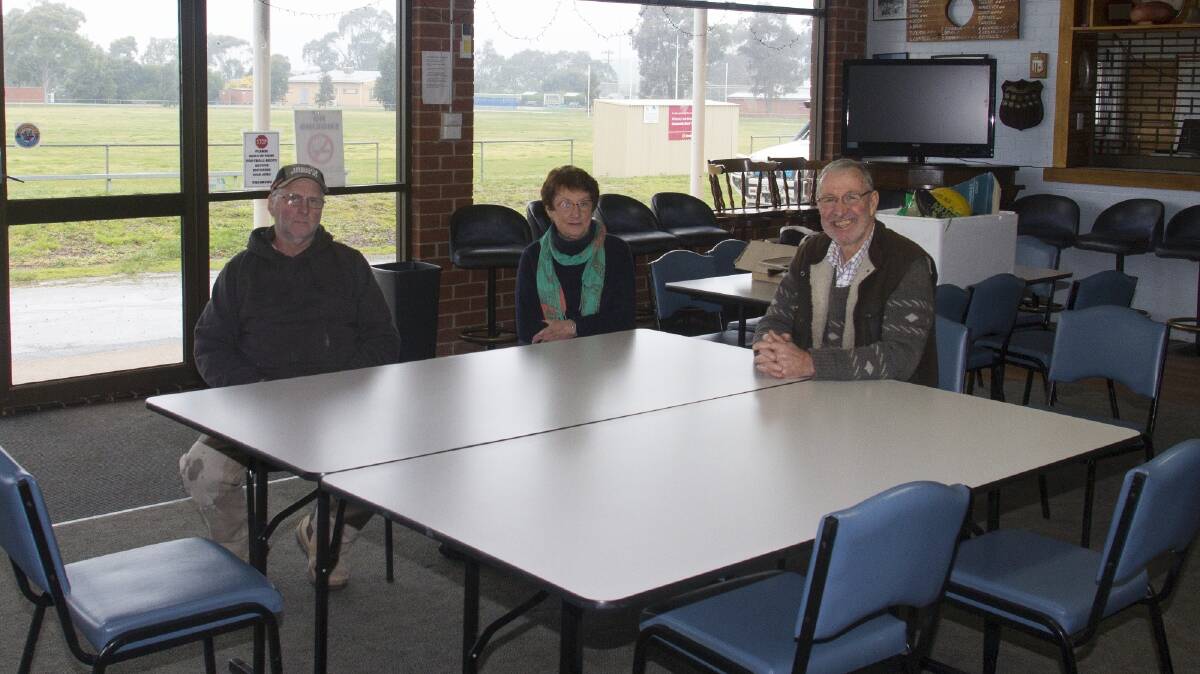 TEAM EFFORT: Willaura Recreation Reserve committee president David Shalders (left), assistant treasurer Karen Gleeson and secretary Ron Jenkinson are part of an enthusiastic team behind the Local Sports Infrastructure Fund application. Picture: PETER PICKERING