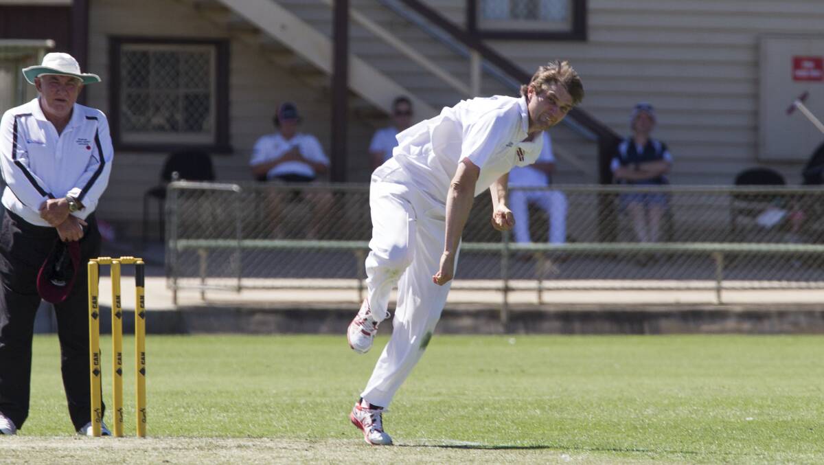 BOWLING: Grampians Cricket Association bowler Michael Harricks led his former team to the 2018-19 grand final. Picture: PETER PICKERING