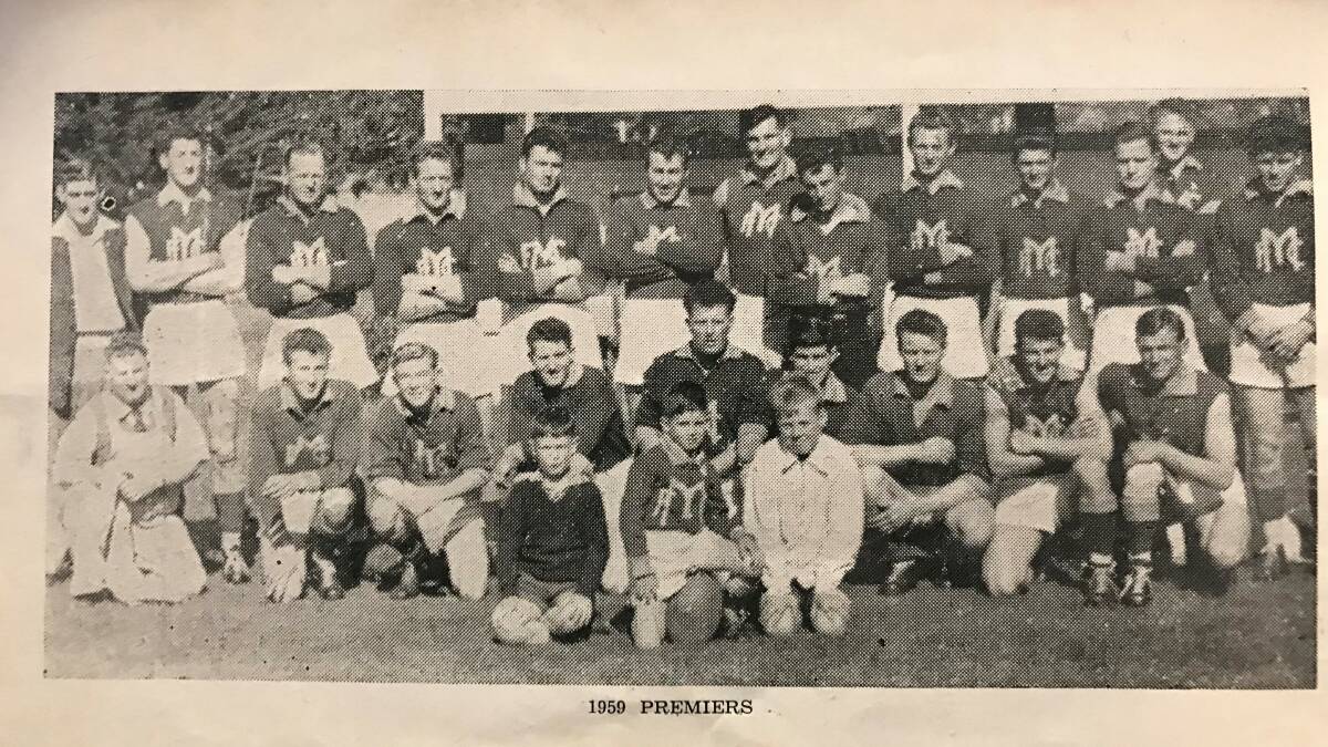 LOOK BACK: Methodist Football Club's 1959 premiership team after defeating Caledonians.