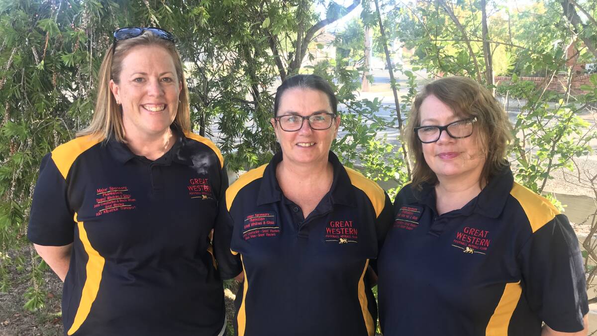 EXECUTIVE: Great Western's secretary Kerrie Ryan, president Tracey McCartney and treasurer Astrid Barry are the club's first all-female executive.