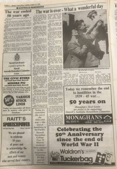 LOOK BACK: Stawell Time-News published Mrs Illig's recount of the story on the 50th anniversary.