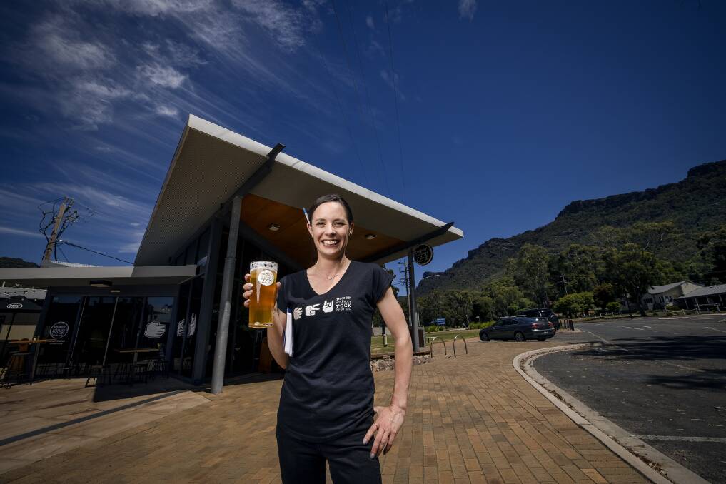 WORKING: Carlee Vokes at Paper, Scissors, Rock Brewery where employers are looking for staff. Picture: CONTRIBUTED