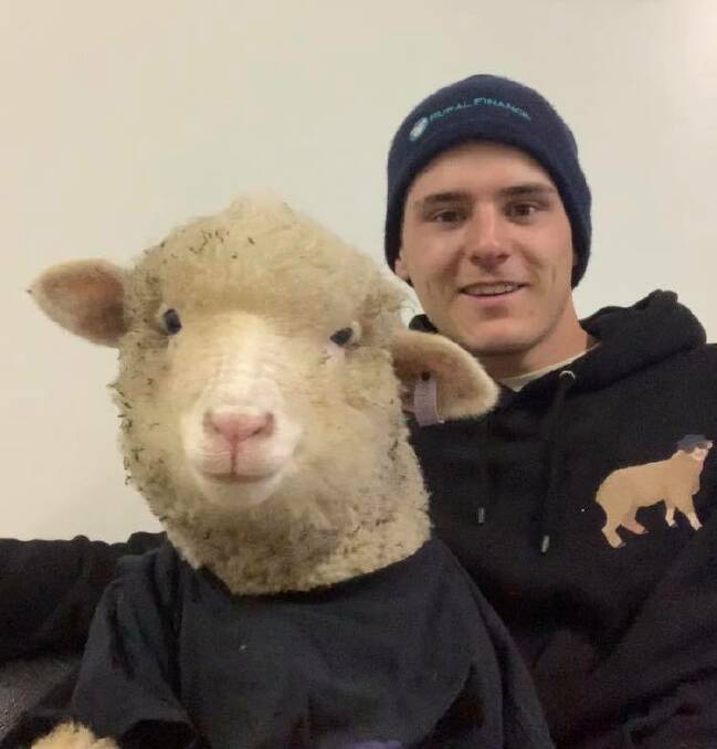 GONE VIRAL: Zayne Hall and pet lamb Johnny has a growing audience on social media account TikTok. Picture: CONTRIBUTED