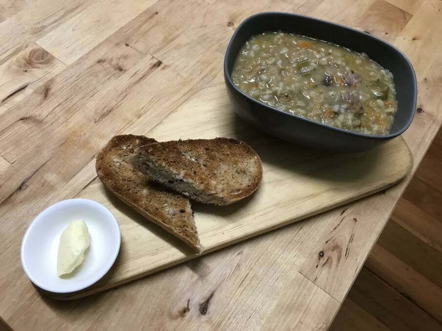 OLD FAVOURITE: Vegetable soup can be served with toast on a cold winter's night.