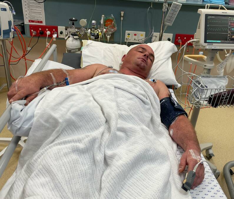 LUCKY ESCAPE: Ararat's Jamie Lind spent time in intensive care at Ballarat Base Hospital after a tiger snake bite. Picture: CONTRIBUTED
