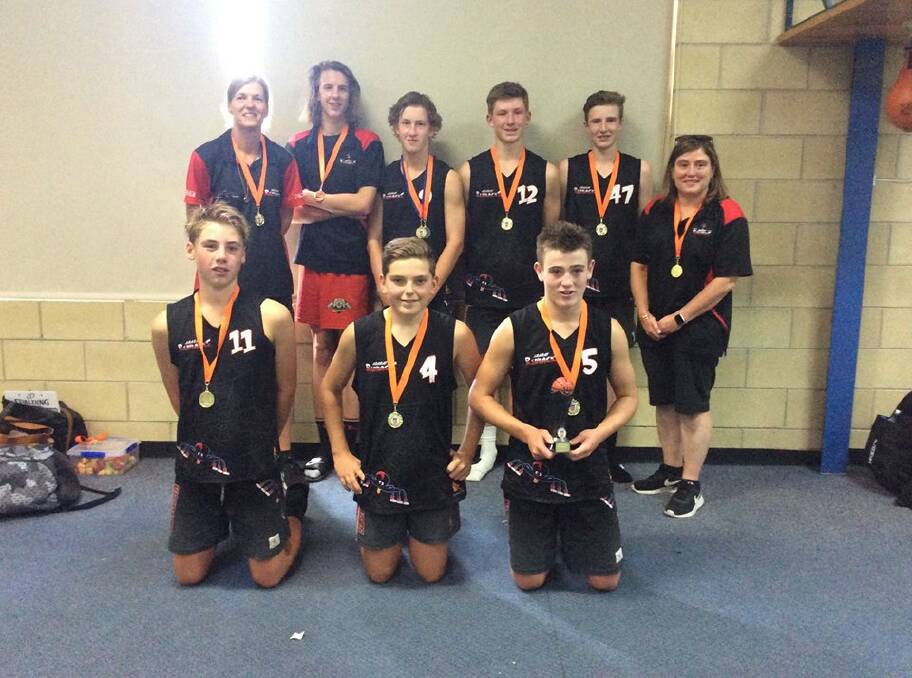 ON THE RIGHT PATH: Ararat Redback's under-16 team after their win at the Maryborough tournament during February. Picture: CONTRIBUTED