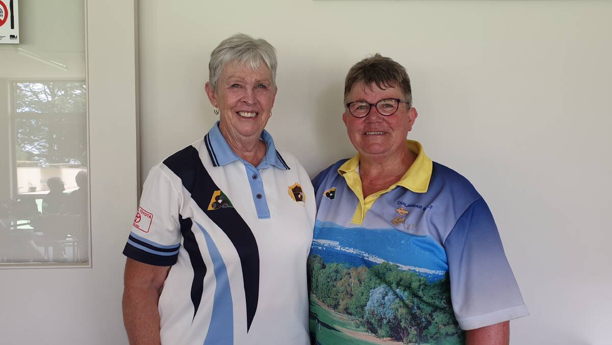 PLAY OFF: Dawn Blackman and Karen Brennan competed in the final for the Grampians Bowls Division women's champion of champions event. Picture: CONTRIBUTED