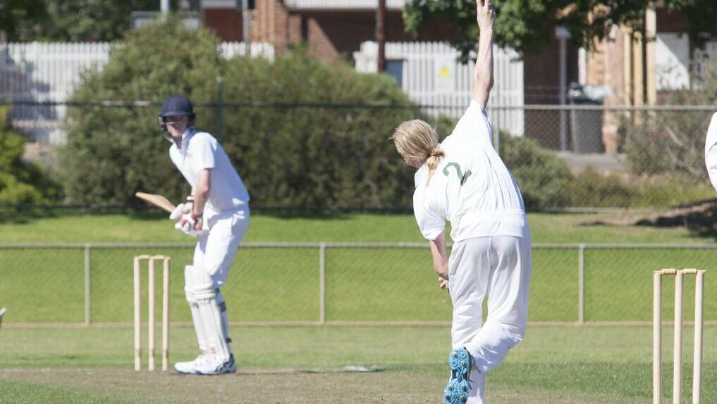 AT THE CREASE: Bailey Hosemans faces a delivery in the 2018-19 Kirton Shield Grampians Cricket Assiciation representative team. Picture: PETER PICKERING
