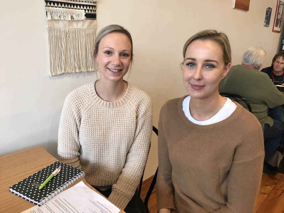 Ararat's Clare Vanina and Angie Waihape plan their fundraising event to help raise awareness for allergies and anaphylaxis.
