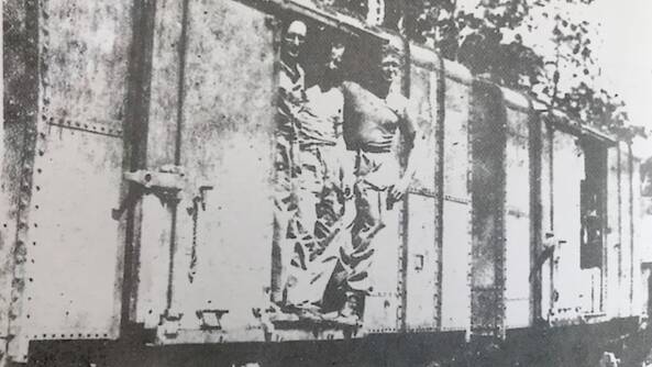 TRANSPORTED: Prisoners of war were transported in railway trucks to begin work on the infamous Burma-Thai railway. Picture: AUSTRALIAN WAR MUSEUM