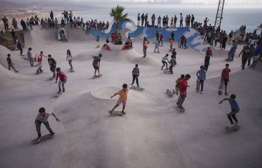 A community skate park built by Make Life Skate Life in Taghazout, Morocco. Photo: supplied.