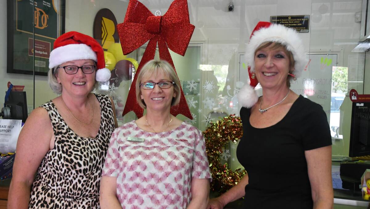 CHRISTMAS CELEBRATION: Dimboola Town Committee secretary Jo Donnelly, treasurer Amanda Ingeme and president Kaylene Pietsch said it has been a big year of events for the town. Picture: ELIZA BERLAGE