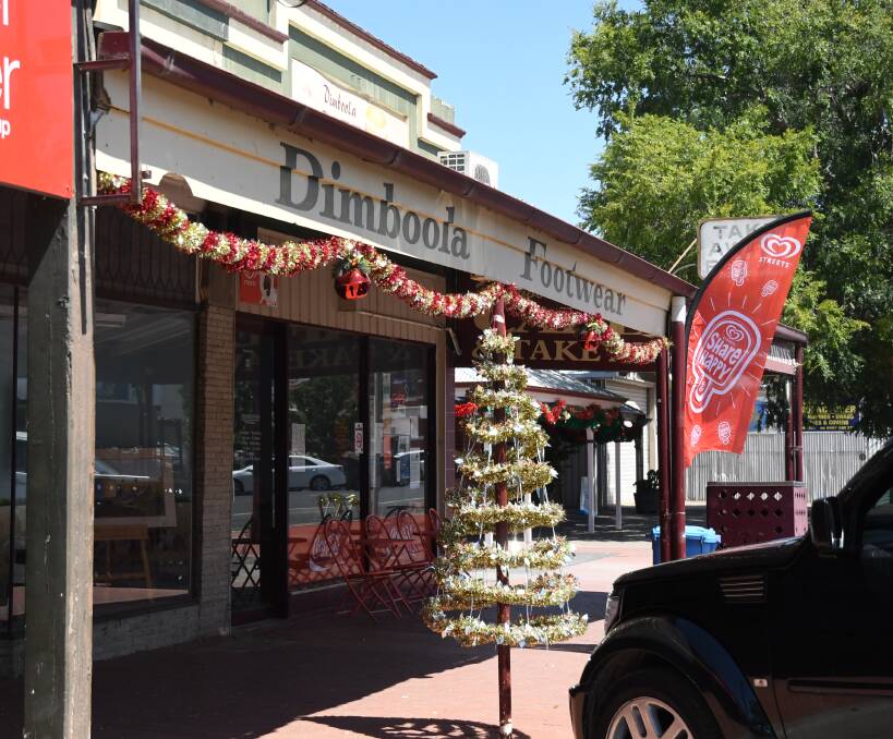 Businesses in Dimboola have been decked out in tinsel as they compete for the title of best decorated shop at the Christmas Street Party on Saturday. Picture: ELIZA BERLAGE