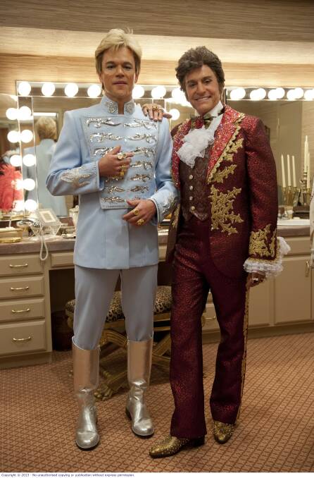 Matt Damon, left, and Michael Douglas in Behind the Candelabra.Picture: Supplied