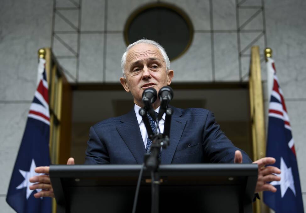 Australian Prime Minister Malcolm Turnbull speaks to the media during a press conference at Parliament House in Canberra on Thursday. Picture: Lukas Coch