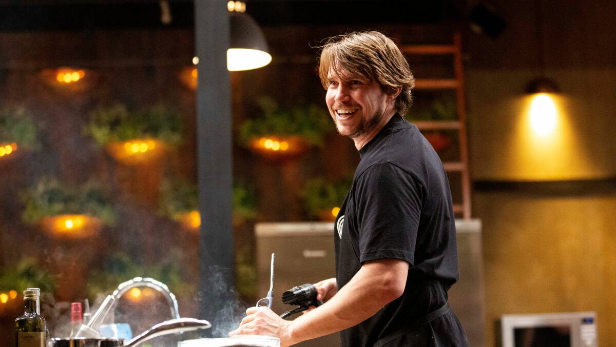 Simon Toohey spent a lot of time smiling in the kitchen. Picture: Supplied