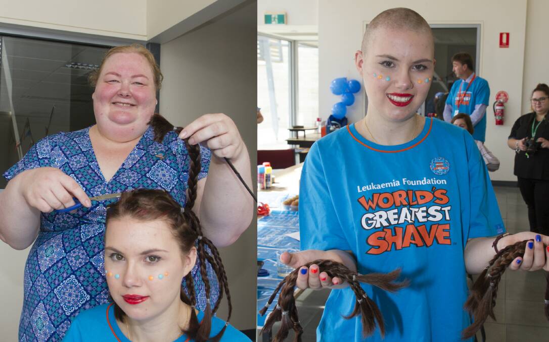CHANGE: 16-year-old Ashleigh Evans-Schott shaved her hair for the World's Greatest Shave as she raised raised $554.33. Picture: PETER PICKERING 