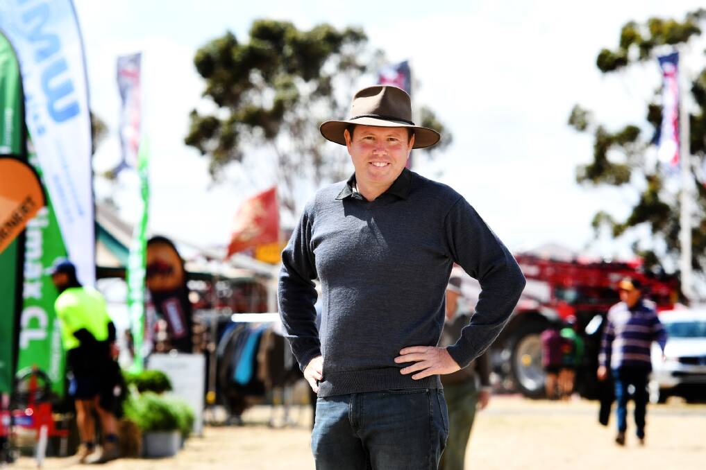 Andrew Broad at the Wimmera Machinery Field Days.