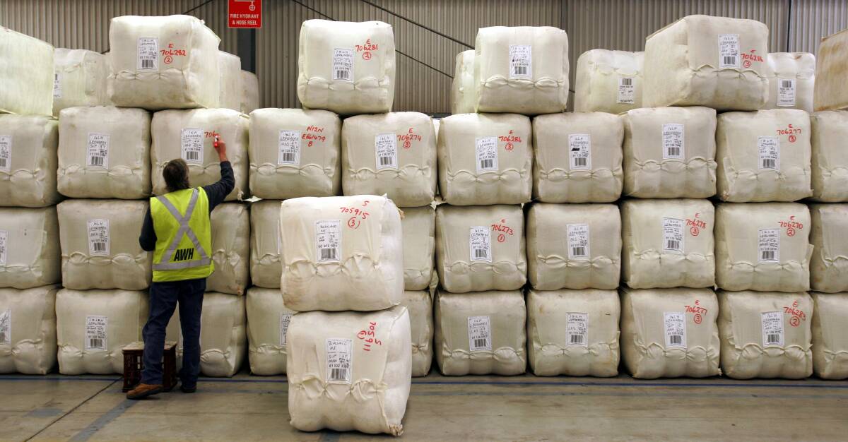 Slashed: Wool prices have dropped 14 percent in the past month, losing 220c/kg from prices in March. 