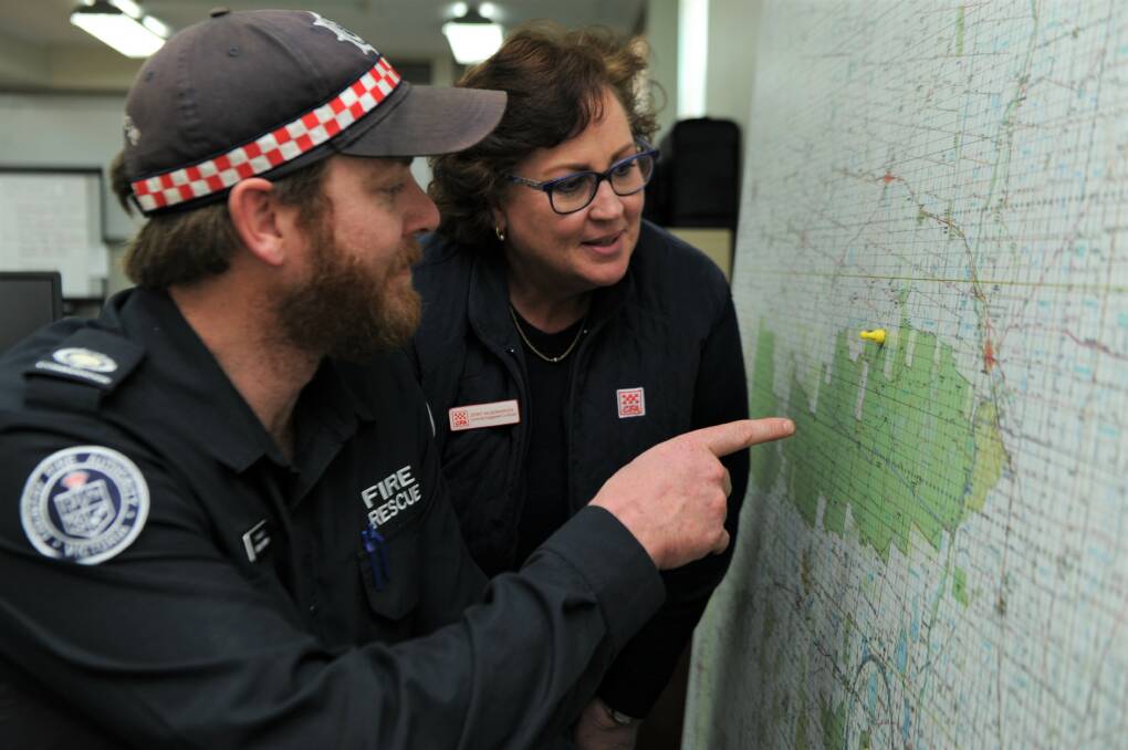PREPARE: Country Fire Authority District 17 commander Lindsay Barry and community engagement co-ordinator Jenny McGennisken preparing for the 2019/20 fire season. Picture: JADE BATE