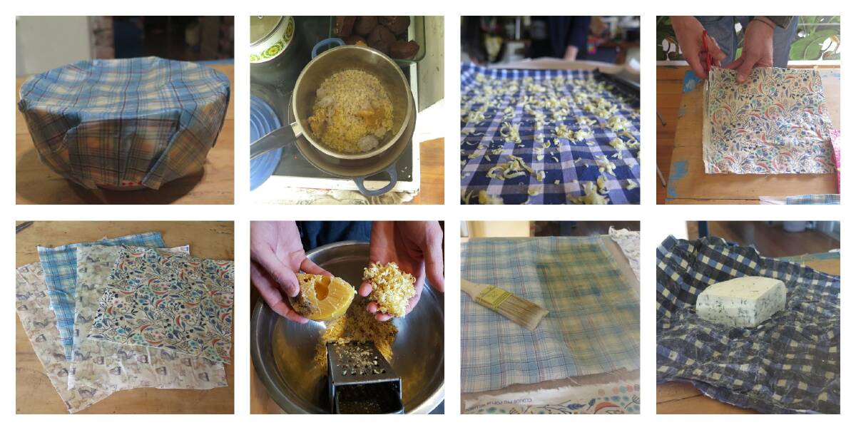 Beeswax wraps provide food storage alternatives to using plastic in the kitchen. Pictures: Hannah Moloney. 