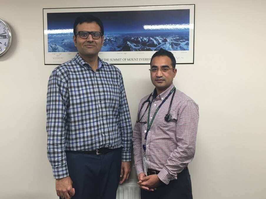 Doctors Faraz Ahmad and Upendra Shrestha at Ararat Medical Centre. Picture: JESSIEANNE GARTLAN. 