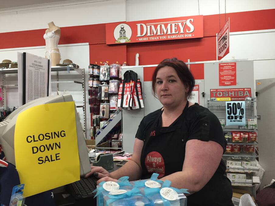 Ararat Dimmeys store manager Lisa Townsend will have to look for work in Ballarat after the store closes. 
