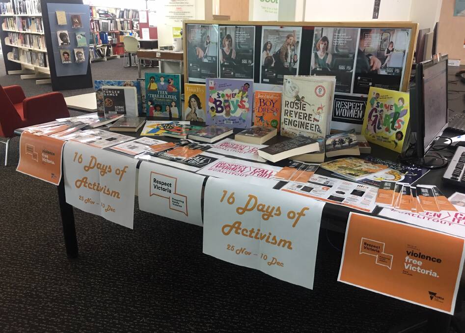 The display at the Ararat Regional Library highlights books that challenge gender stereotypes. Picture: CONTRIBUTED.