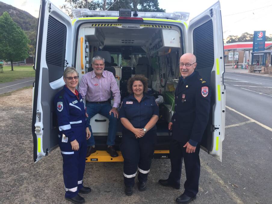 PREPARED: Liz Bacon, left, John Pearson, Kerry Linke, and Tim Maywald in the new ambulance. PICTURE: JessieAnne Gartlan.