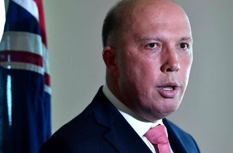 Home Affairs Minister Peter Dutton. 