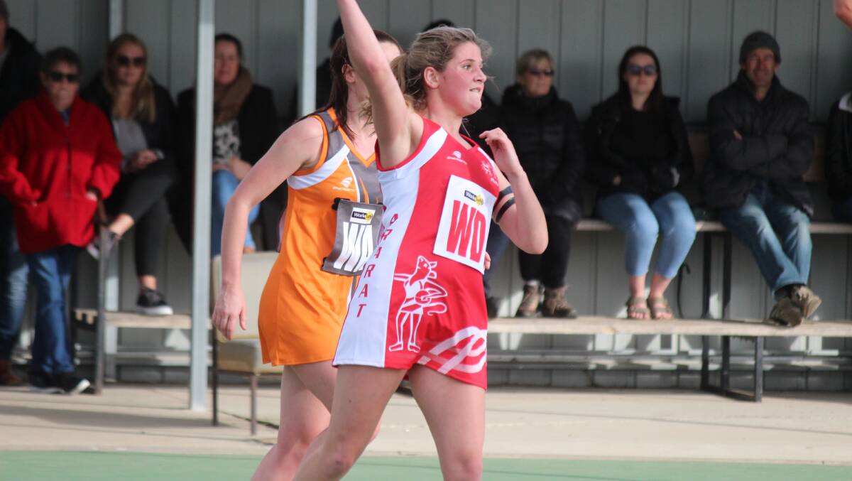 AIM HIGH: Ararat Rats face off with the Southern Mallee Giants. Picture: LACHLAN WILLIAMS. 