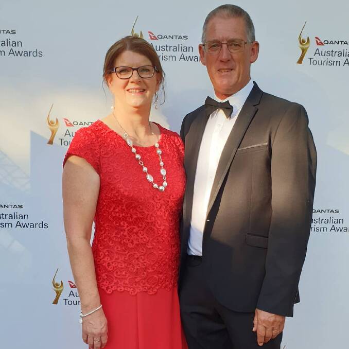 Roslyn and Daryl Hill at the Australian Tourism Awards in Launceston. 
