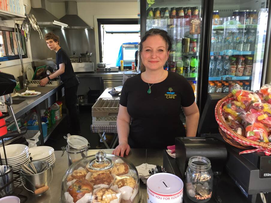 Gardens Lake Cafe owner Marie Tsangas serves up coffees and treats to locals and tourists all day long.