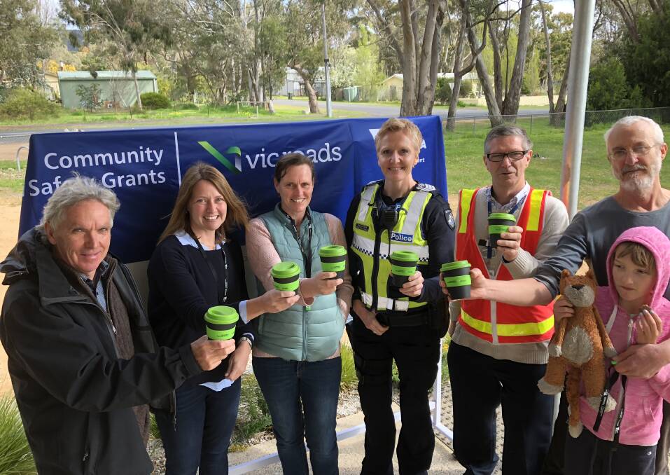 VicRoads, Victoria Police and community members welcomed the $50,000 grant announcement. Picture: CONTRIBUTED
