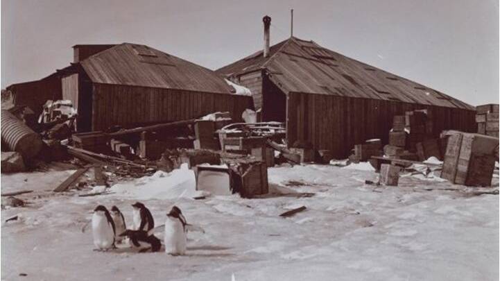 Mawson's Hut at the main base on Cape Denison circa 1911. 