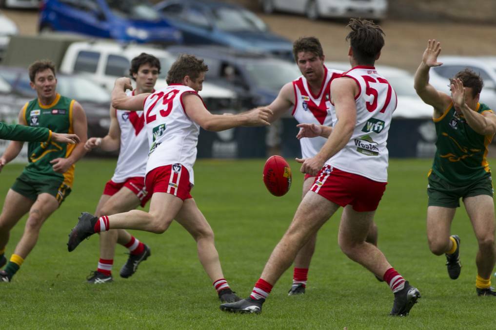 Ararat dominated in the round three match against Dimboola and will take on the Southern Mallee Giants in round six. Picture: PETER PICKERING.