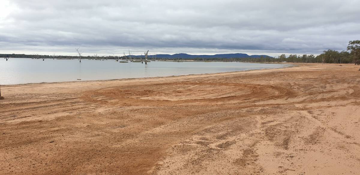 Offenders have left the ground at Lake Fyans full of ruts after performing burn outs. Picture: CONTRIBUTED. 