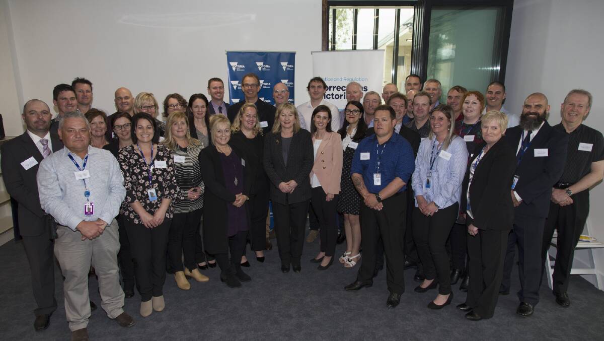 Corrections Minister Gayle Tierney with staff and community members at the new Rivergum Residential Treatment Facility. PICTURE: Corrections Victoria.
